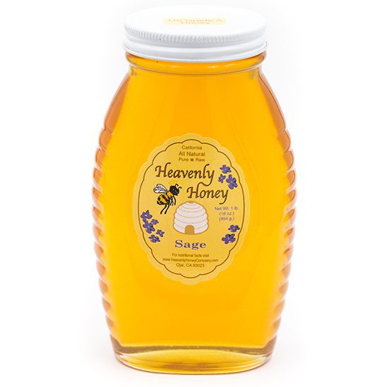 Sage Honey 1lb Glass Jar in Ojai, CA | Heavenly Honey