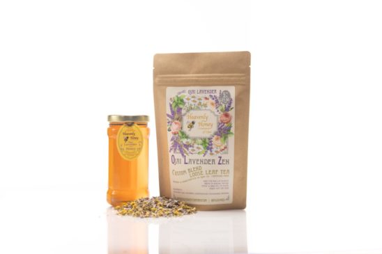 organic lavender loose leaf tea with lavender infused honey