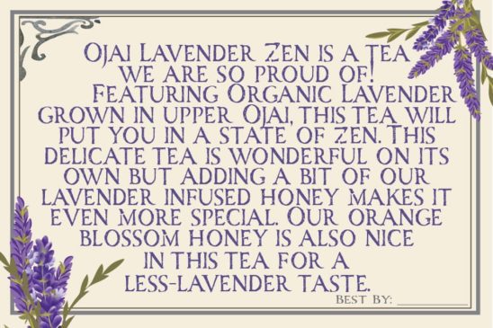 organic lavender loose leaf tea back