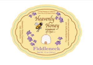 raw california fiddleneck flower honey ojai ca